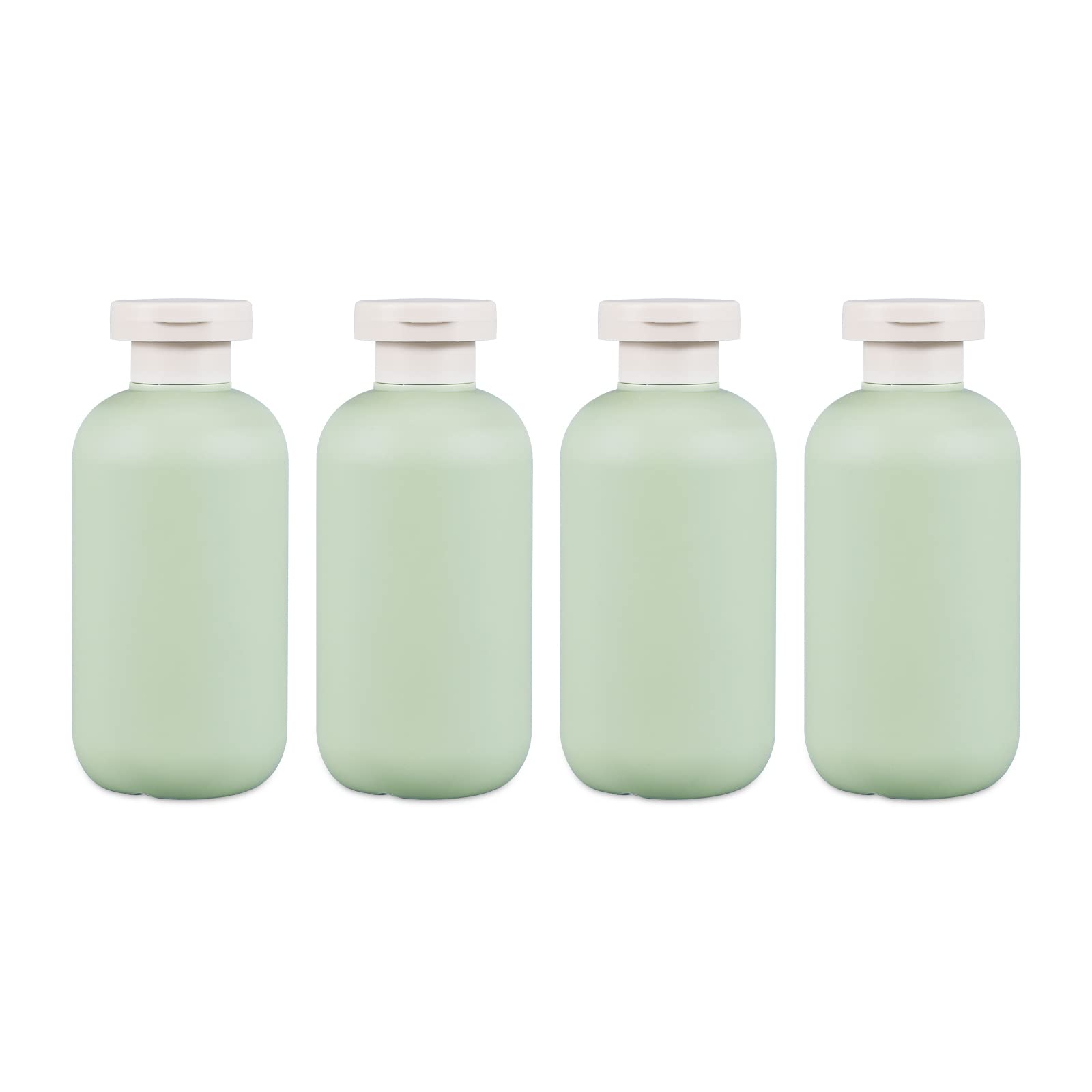 ASEVAT3.4oz 3Pcs Green Plastic Refillable Travel Shampoo and Conditioner Bottles Plastic Refillable Travel Shampoo Bottles with Flip Cap Shampoo and Conditioner Dispenser