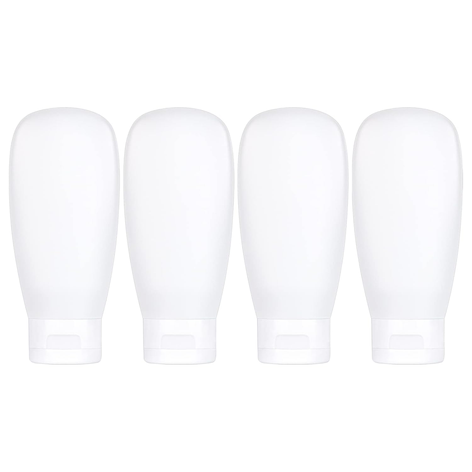 TSA Approved Travel Bottles Set for Toiletries Travel Size Containers Kit 4 Pack Portable Leak Proof Refillable Squeeze Cosmetic Airplane Essential Shampoo Hair Conditioner Body Lotion Bath Shower Gel
