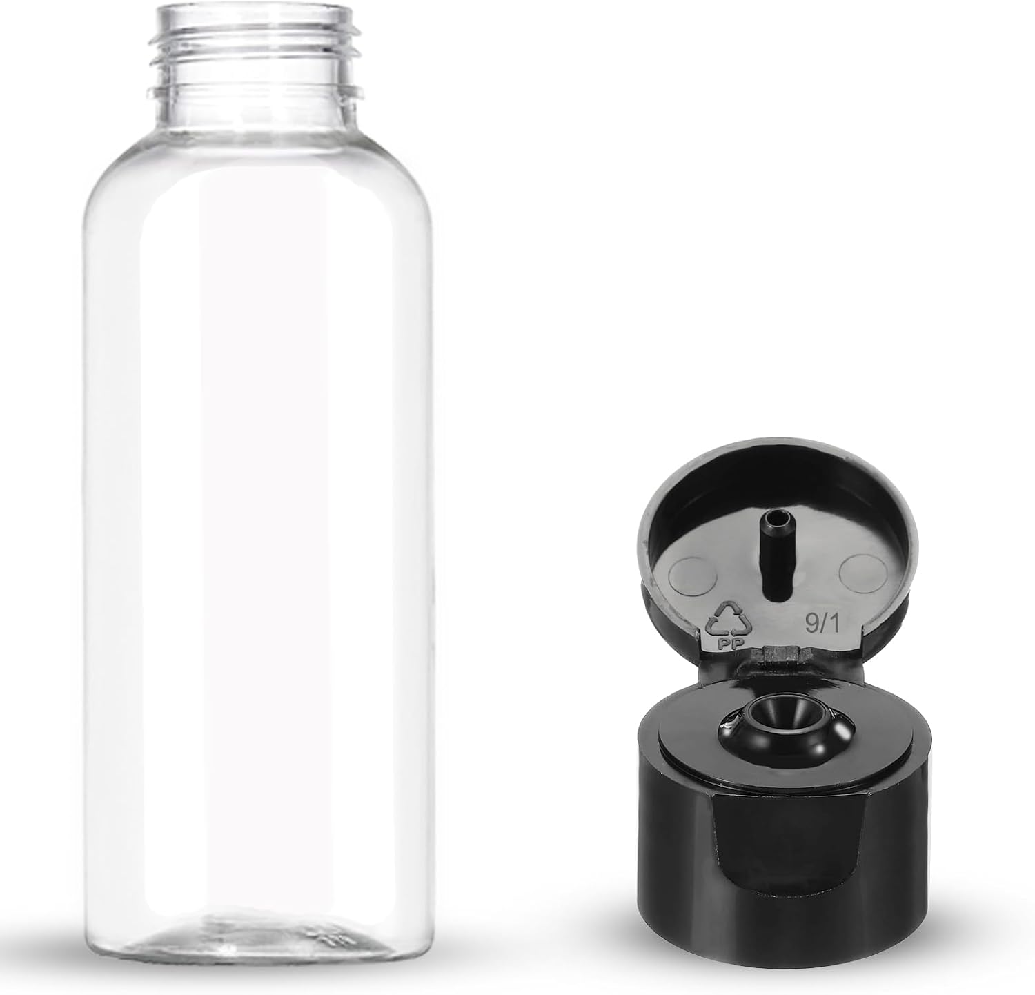 DNSEN 5 Pack 3.4 oz Travel Size Bottles for Toiletries TSA Approved Leak Proof Empty Refillable Liquid Containers with Labels