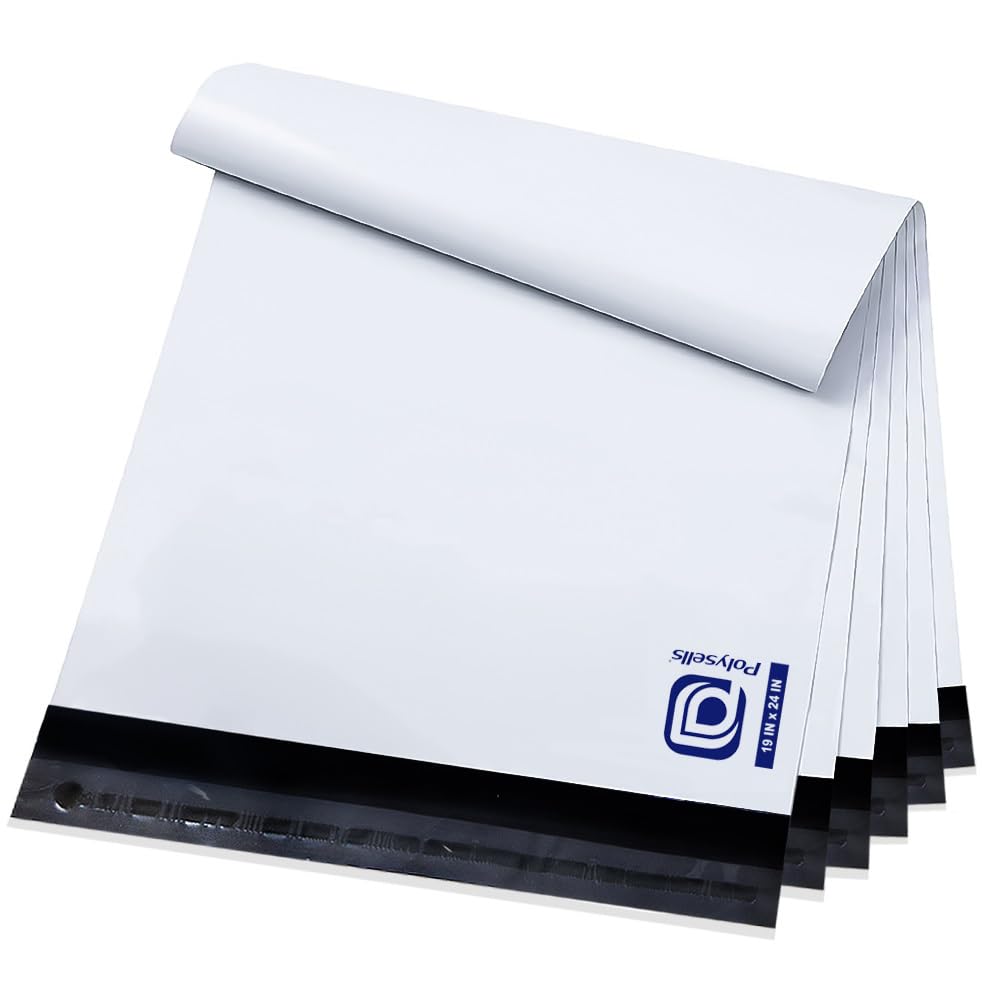 POLYSELLS 100 Pcs 14.5x19 Inch Poly Mailers Shipping Envelopes, Strong Adhesive Sealing, Waterproof, and Tear-resistant Postal Mailing Bags for Clothing and Accessories