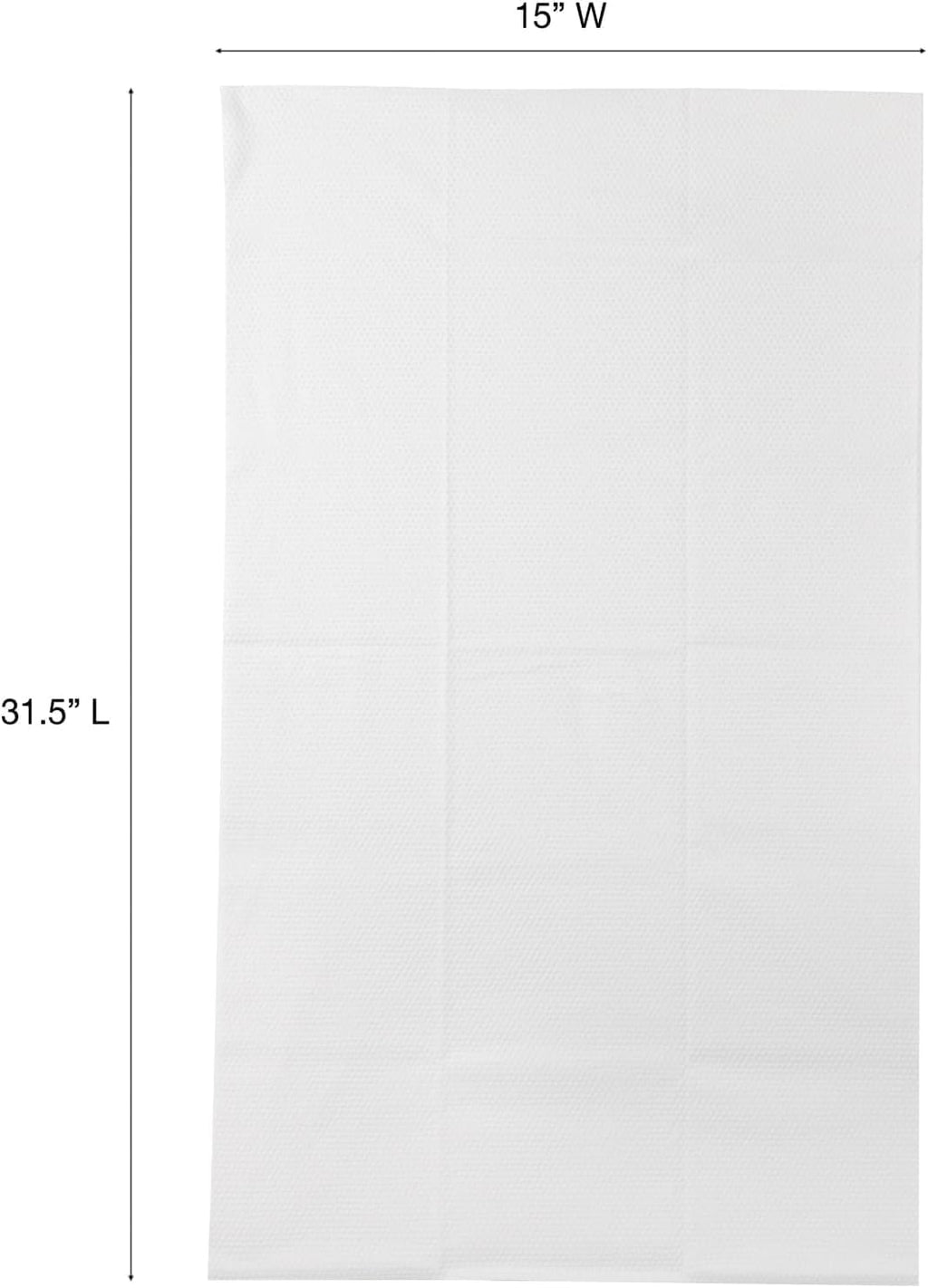 ForPro Professional Collection Premium Disposable Bath Towels, Salon & Spa Towels for Hair, Face, Body, Extra Large (15" x 31.5"), White, 50-Count