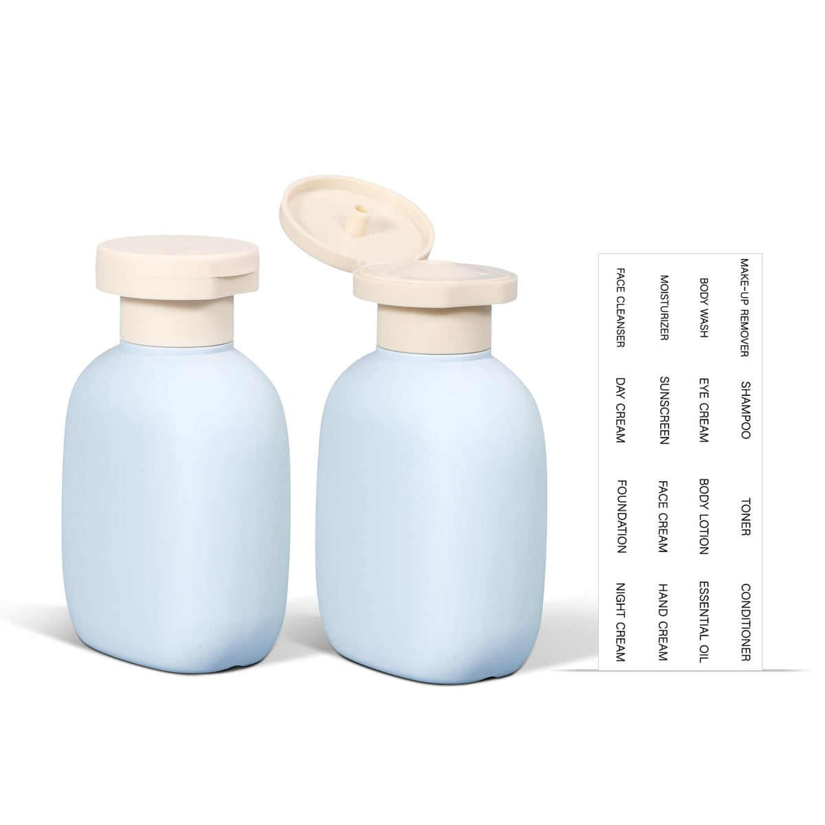 ASEVAT 3.4oz Travel Bottle with Flip Cap, Leak Proof Squeeze Bottles, Refillable Plastic Travel Containers for Creams, Lotion, Foundation, Shampoo, Conditioner