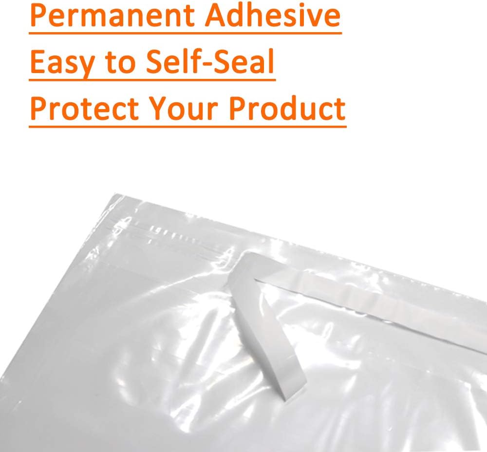 200 Count 12x15 Inch Self Seal Clear Poly Bags | with Suffocation Warning for Packaging Clothing, T Shirts, Decorative Wrappers and More with Permanent Adhesive (1.5mil)