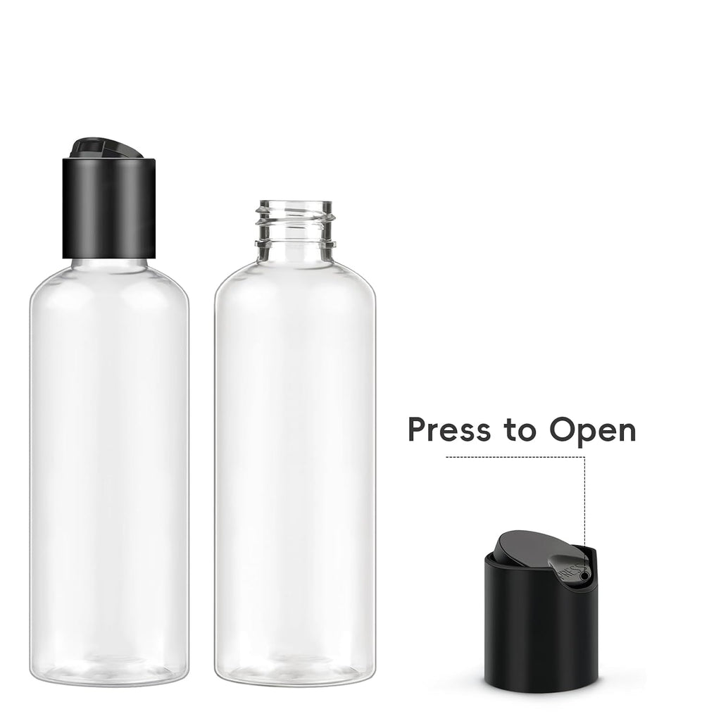 TUZAZO 10 Pack 3.4 oz Travel Bottles TSA Approved for Toiletries | Travel Size Containers, Leakproof, Clear Plastic Empty Small Squeeze Bottles for Travel Size Toiletries, Shampoo, Lotions