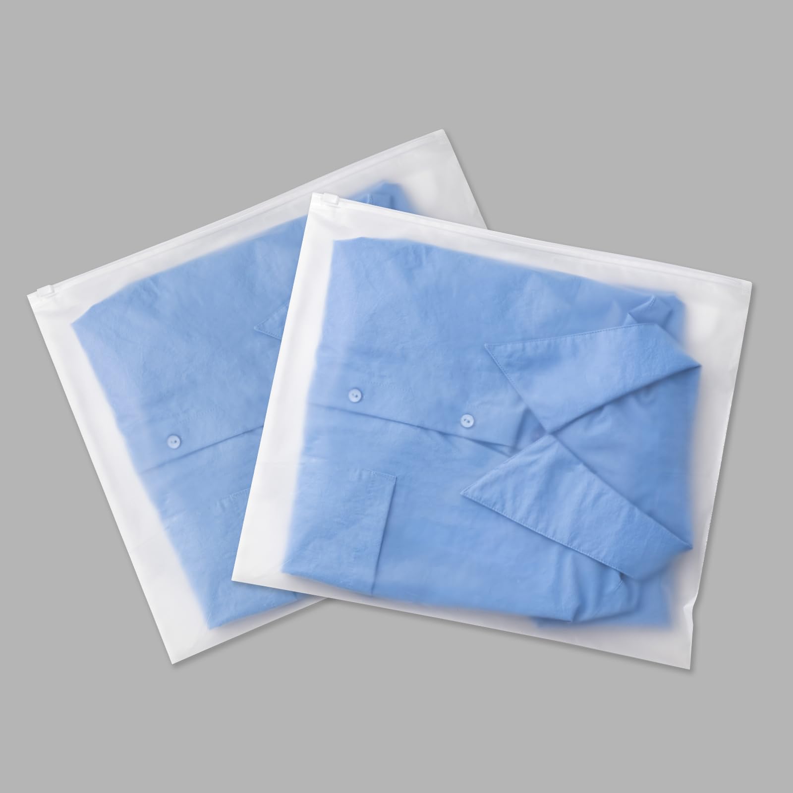 25Pcs 13x10 Inch Clothes Packing Bags Bathing Suit Bags No Vent Holes | Frosted Resealable Clothing Bags Plastic Packaging Stroage for Travel Small Business Organizer for Shirts Delicate Garments