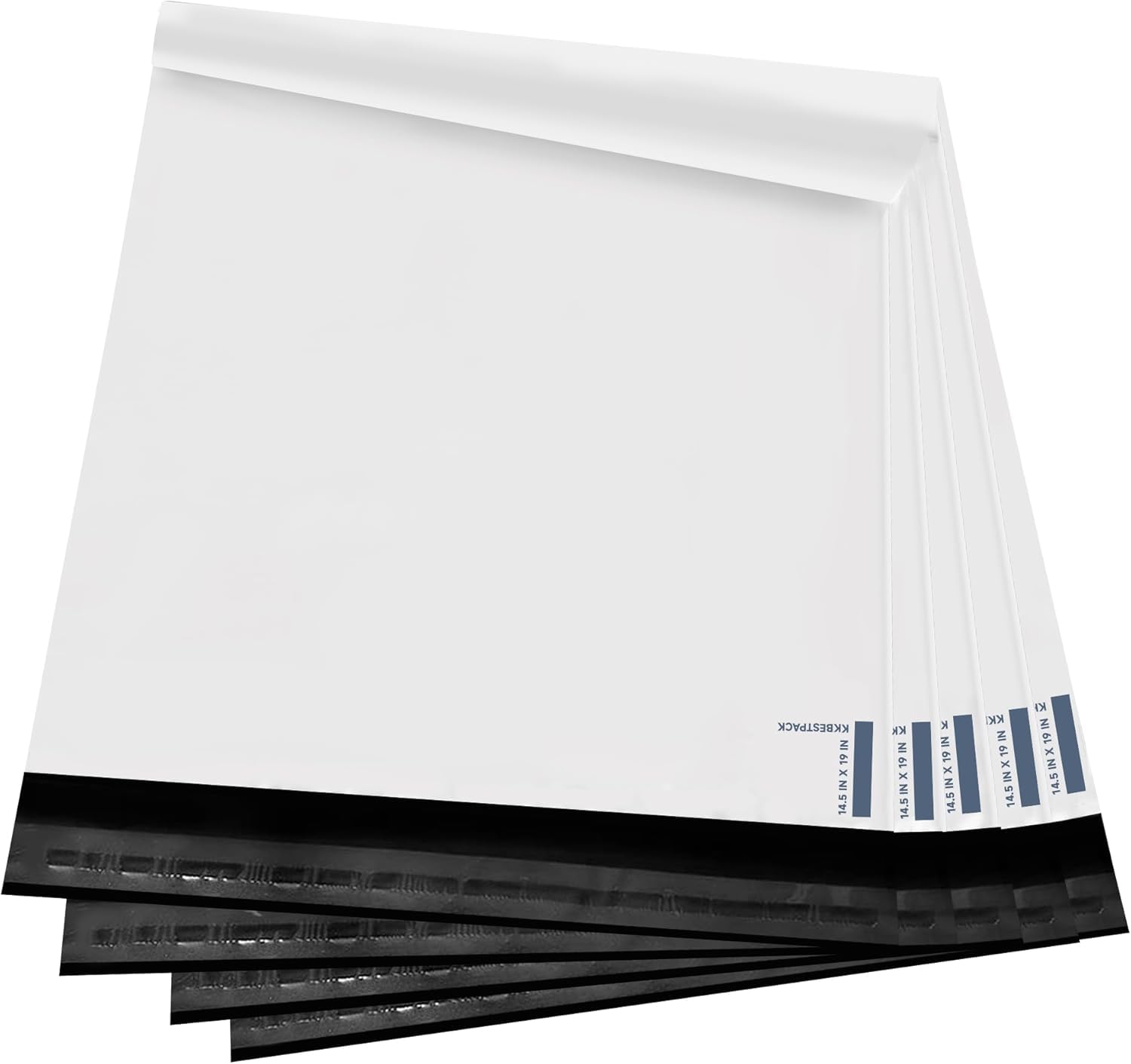 White Poly Mailers 14.5x19 in, Shipping Bags, 100 Pcs | Mailer bags for shipping clothes and large shipping envelopes for packing shirts, hoodies, and apparel.