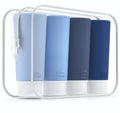 TakeToday Travel Bottles for Toiletries 3.4oz 4 Pack, TSA Leak Proof | BPA Free, Leak Guard, Clear Pouch, 4 Colors Available, for Travel and Gym