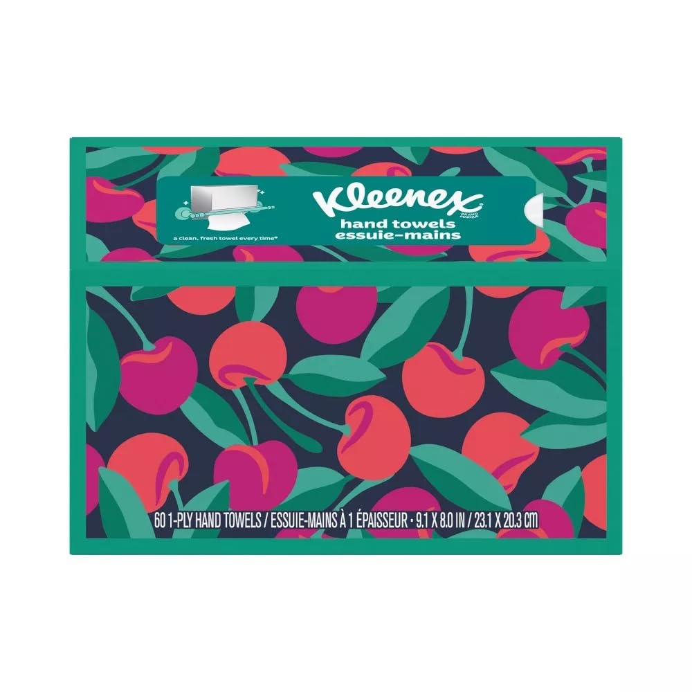 Kleenex Disposable Paper Hand Towels, 6 Boxes, 60 Tissues per Box (360 Total Tissues), Packaging May Vary | 360 Total Tissues, Packaging May Vary