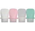 1oz Travel Bottles for Toiletries, Silicone Leak-Proof TSA Approved Travel Size Containers (4-Pack) - Reusable Refillable Bottles for Shampoo, Body Wash, Lotion