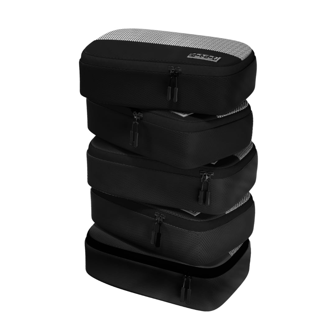 Large Packing Cubes for Travel - 5pc Packing Cubes for Suitcases - Lightweight Luggage Organizer Bags (Non-Compression)