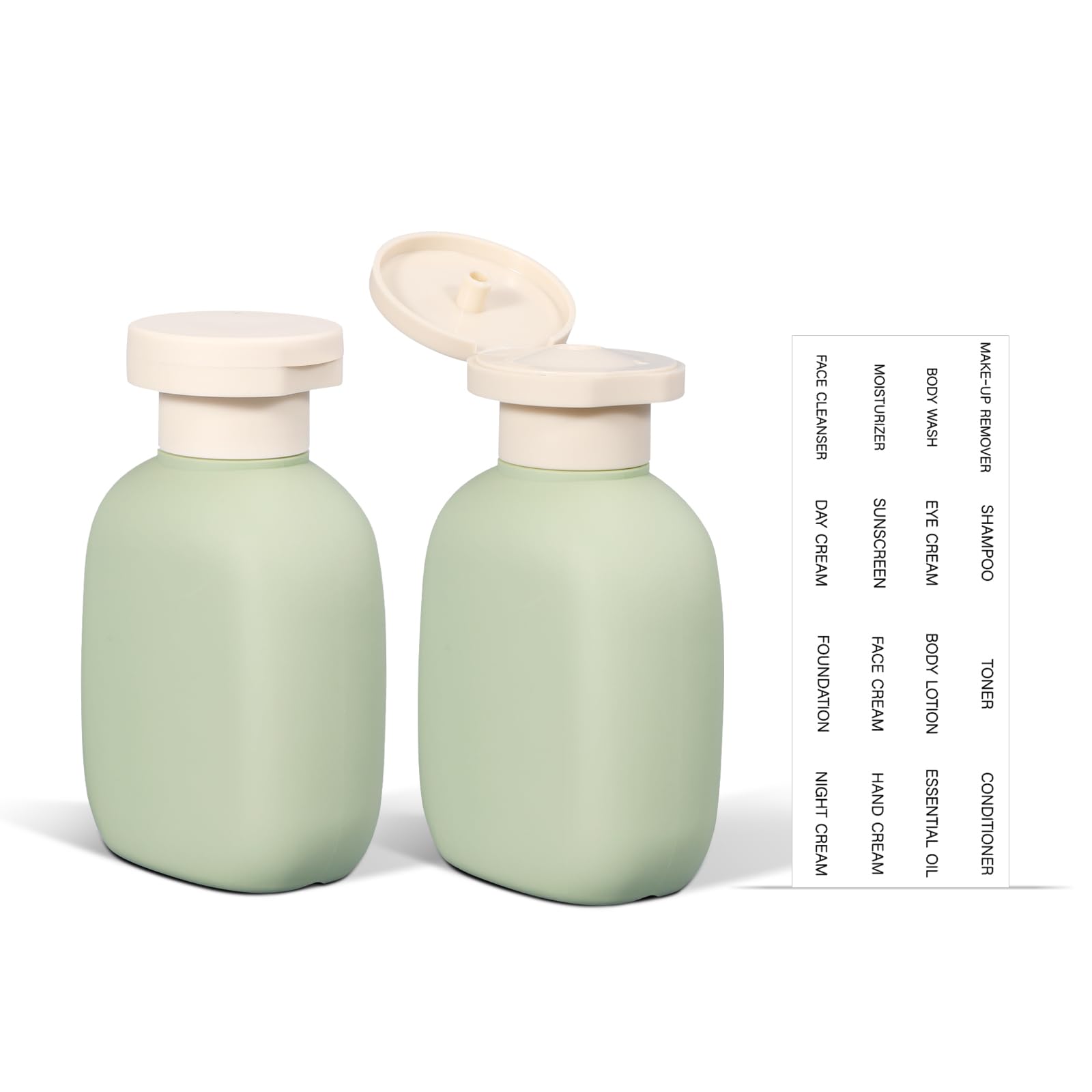 ASEVAT 3.4oz Travel Bottle with Flip Cap, Leak Proof Squeeze Bottles, Refillable Plastic Travel Containers for Creams, Lotion, Foundation, Shampoo, Conditioner
