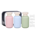 ASEVAT Plastic Leak Proof Travel Bottles for Toiletries, TSA Approved Travel Size Containers, Squeeze Bottles Refillable for Shampoo, Lotion & Body Wash (Blue+Pink+Green, 8.8 oz)