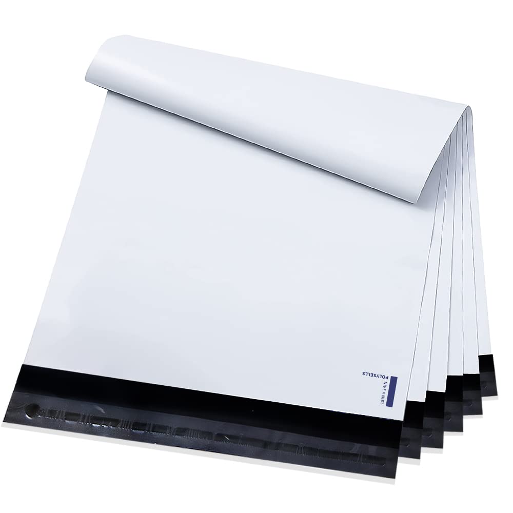 POLYSELLS 100 Pcs 14.5x19 Inch Poly Mailers Shipping Envelopes, Strong Adhesive Sealing, Waterproof, and Tear-resistant Postal Mailing Bags for Clothing and Accessories