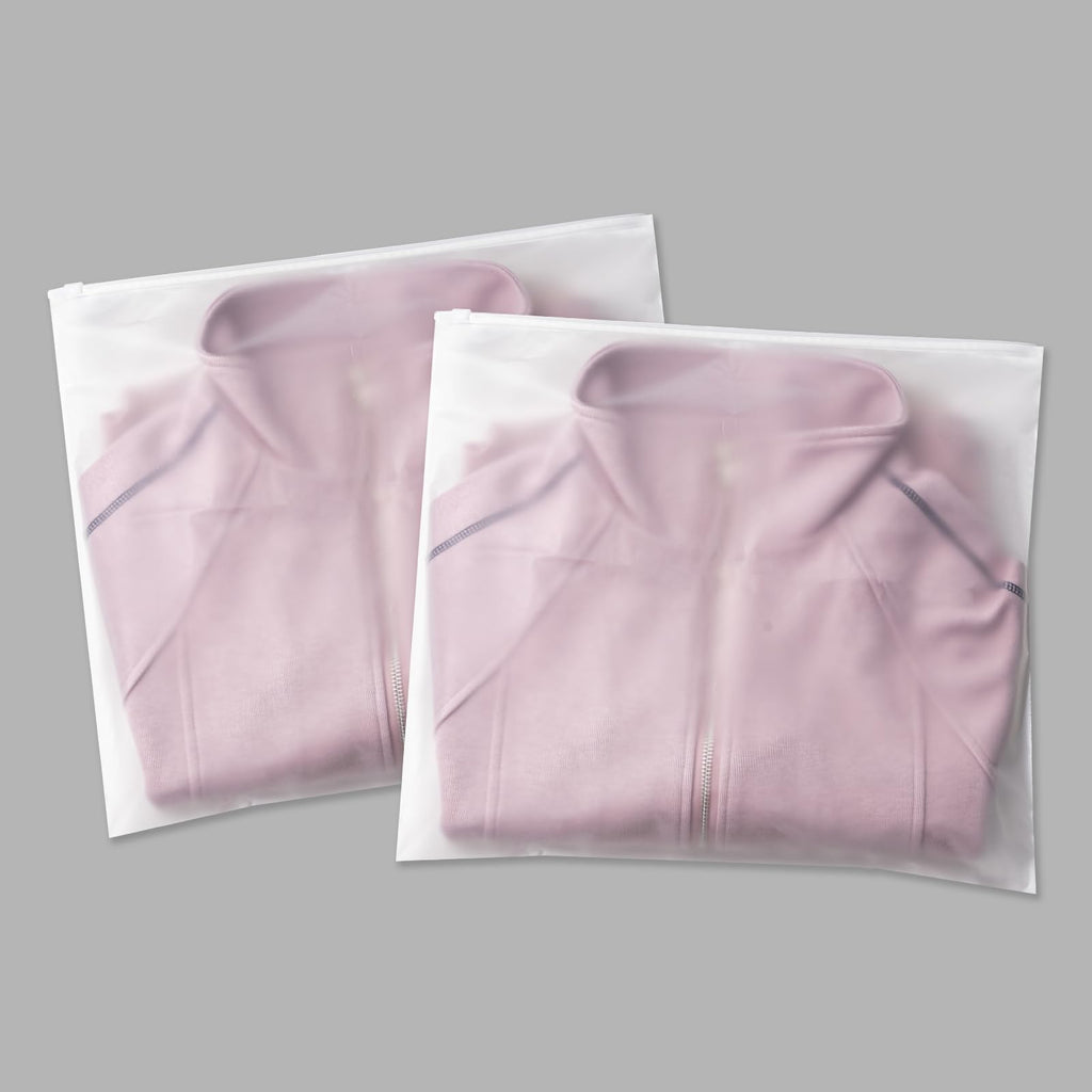 25Pcs 13x10 Inch Clothes Packing Bags Bathing Suit Bags No Vent Holes | Frosted Resealable Clothing Bags Plastic Packaging Stroage for Travel Small Business Organizer for Shirts Delicate Garments