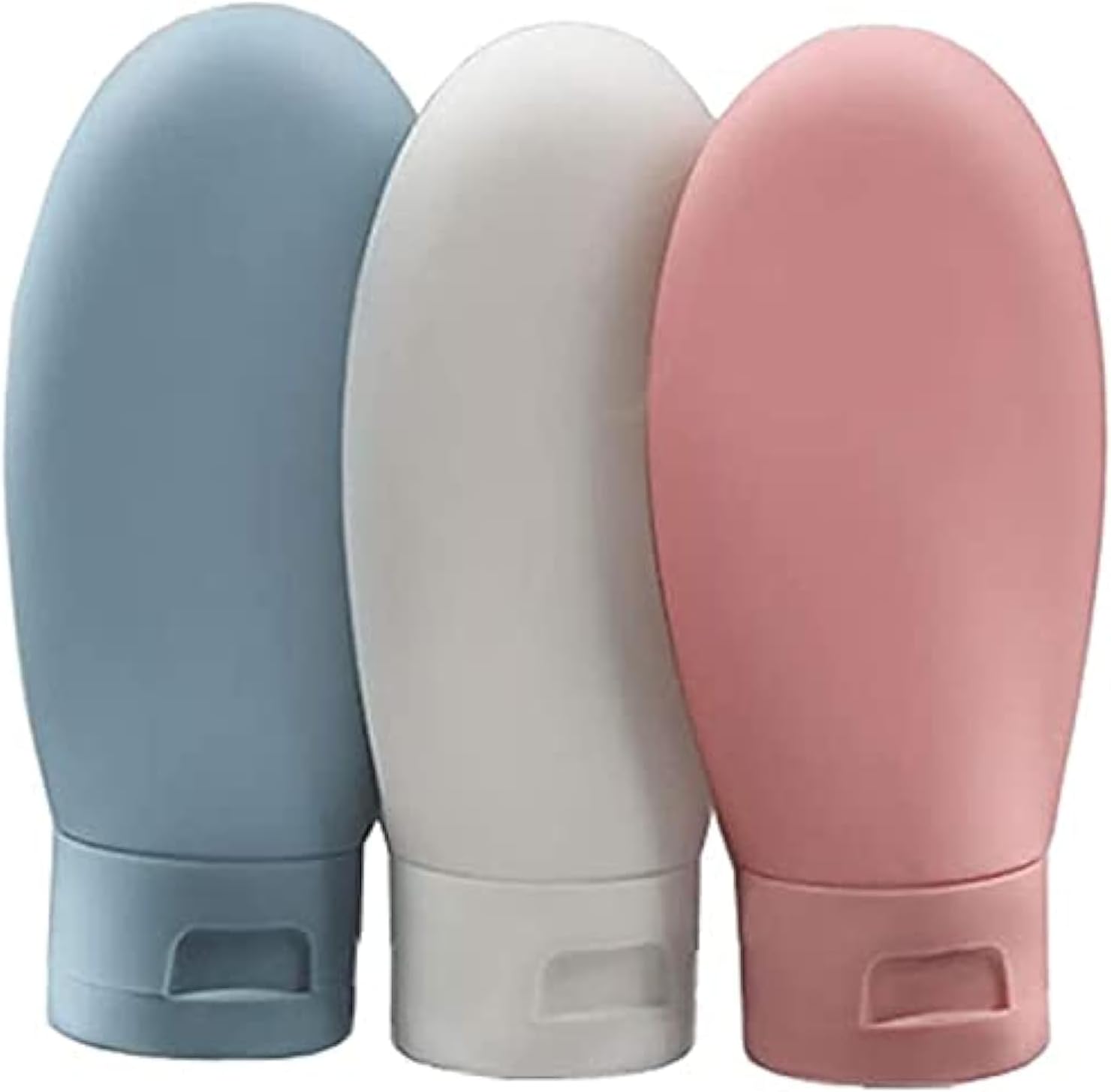 ZALUJMUS Travel Bottle, 3 Pcs Leak Proof Refillable Squeezable Containers Set(60 ml) with Label and Transparent Carry Bag for Liquid Shampoos, Soap and Toiletries. (Multicolor) | Leak Proof, Refillable Squeezable Containers, Includes Label and Transparent