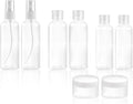 Ninsula 8Pcs Travel Bottles Set, TSA Approved Travel Size Toiletries, Reusable Leak Proof Cosmetic Containers for Shampoo, Conditioner, Cream -Women Men Travel Essentials