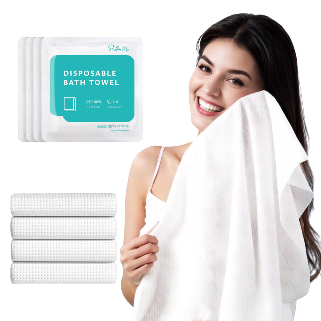 10 Pack Disposable Bath Towels 55''X27.5'’ Durable Portable Camping Towels | Large and thick individually vacuum packed for travel hotel business trip swimming pet towels sauna spa hot spring water play