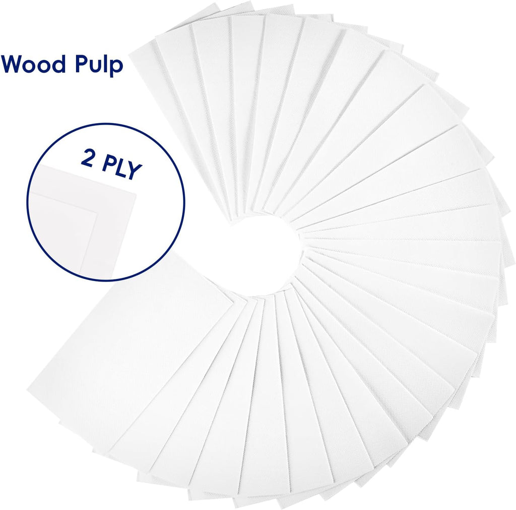 200 Pack Disposable Paper Napkins, Soft Bathroom Napkins for Guests, 2-Ply White Paper Hand Towels for Halloween, Wedding, Thanksgiving