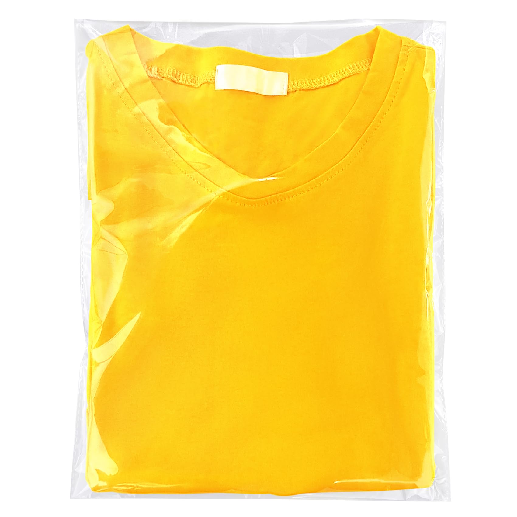 Yotelab Clear Self Sealing Cellophane Bags for Shirts, 10x14 Inch, 100 Pcs | Clear Shirt Bags for Small Business, Thick Resealable Plastic Bags for Packaging Clothing and Products