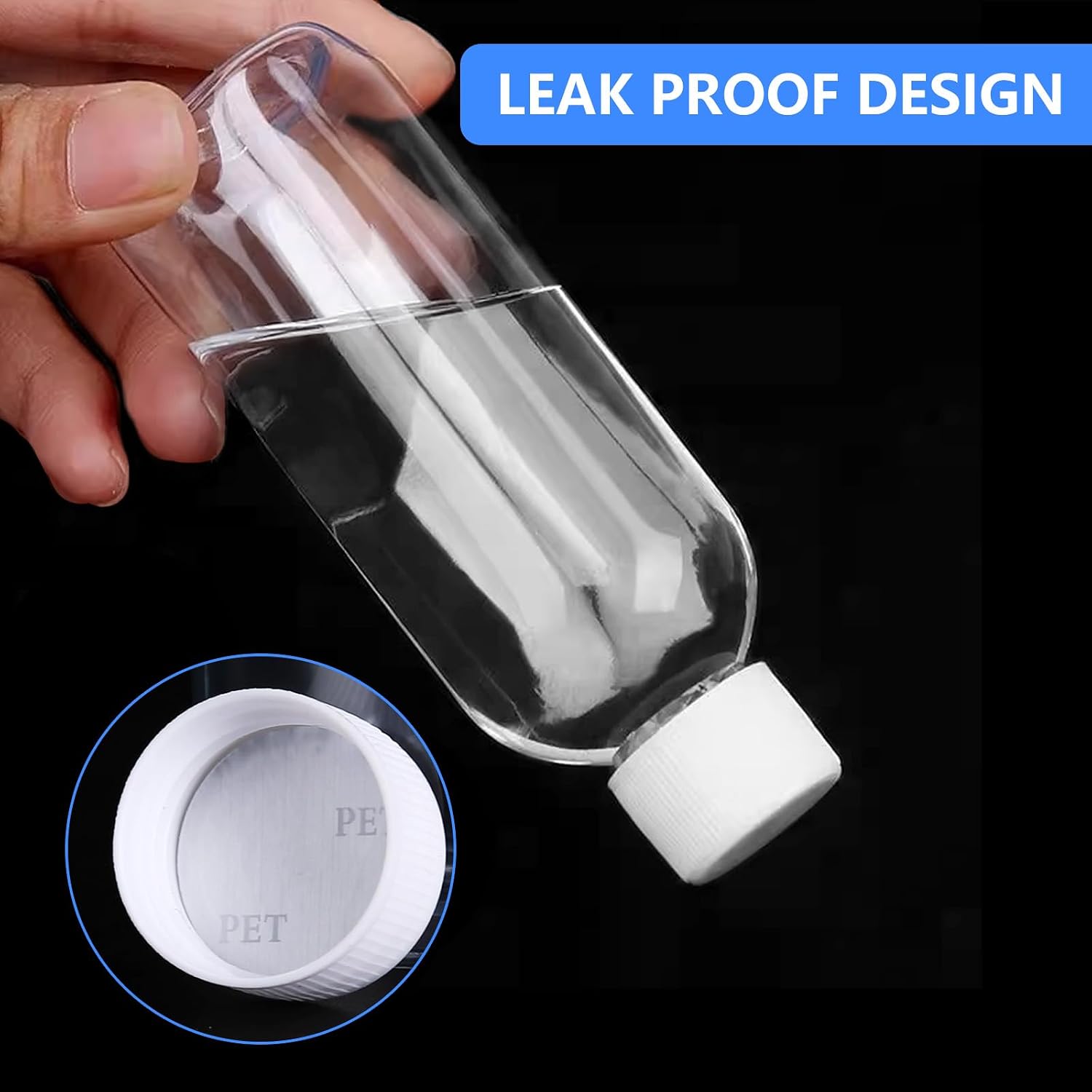 4 Pack 3.4 Oz (100ml) Clear Plastic Shot Bottles with caps | Travel Bottles for Health, Immunity, Wellness, Samples - Perfect for Ginger Juice & Personal Care on the Go