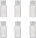 ALINK Travel Size Plastic Empty Toiletry Bottles, 30ml (1 oz) Pack of 6 Liquid Containers with Labels