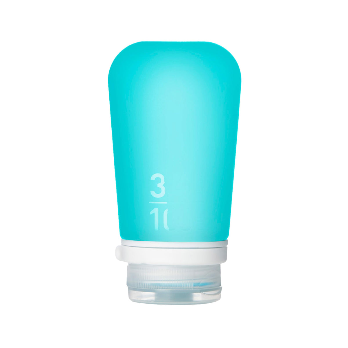 humangear GoToob+ (Large) | Refillable Silicone Travel Bottle | Locking Lid | Food-Safe Material | Teal, Large (3.4 fl.oz.; 100ml) | Refillable & Leak-Proof Silicone Travel Size Bottles with Locking Cap for Toiletries, Camping & TSA Carry-On