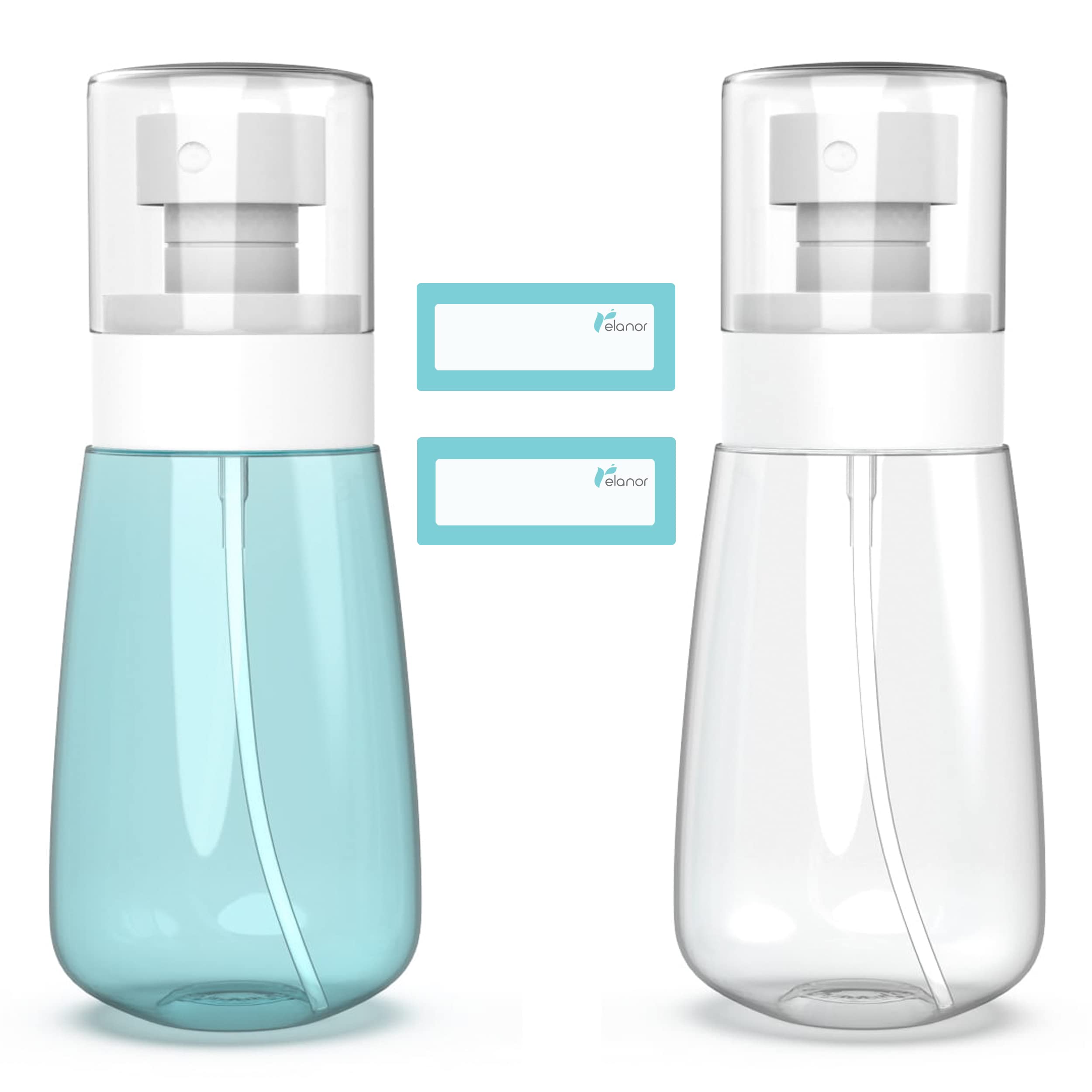 RELANOR Pack 2 Small Spray Bottle Travel Size 2oz/60ml | Fine Mist Mini Empty Spray Bottles - Leak Proof - for Toners, Face & Hair Mist