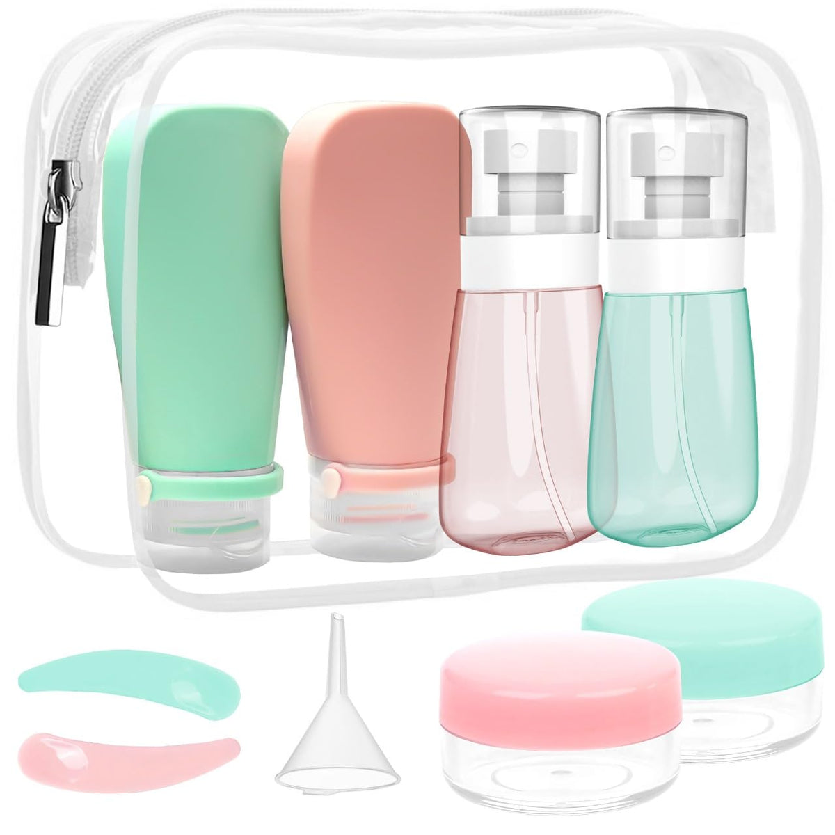 RELANOR Pack 2 Small Spray Bottle Travel Size 2oz/60ml | Fine Mist Mini Empty Spray Bottles - Leak Proof - for Toners, Face & Hair Mist