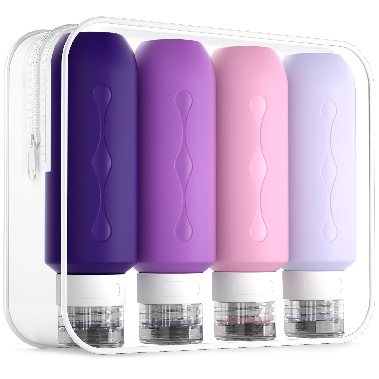 Gemice Travel Bottles for Toiletries, Tsa Approved, Travel Size Containers, BPA Free Leak Proof Tubs Refillable Liquid Accessories for Cometic Shampoo and Lotion Soap