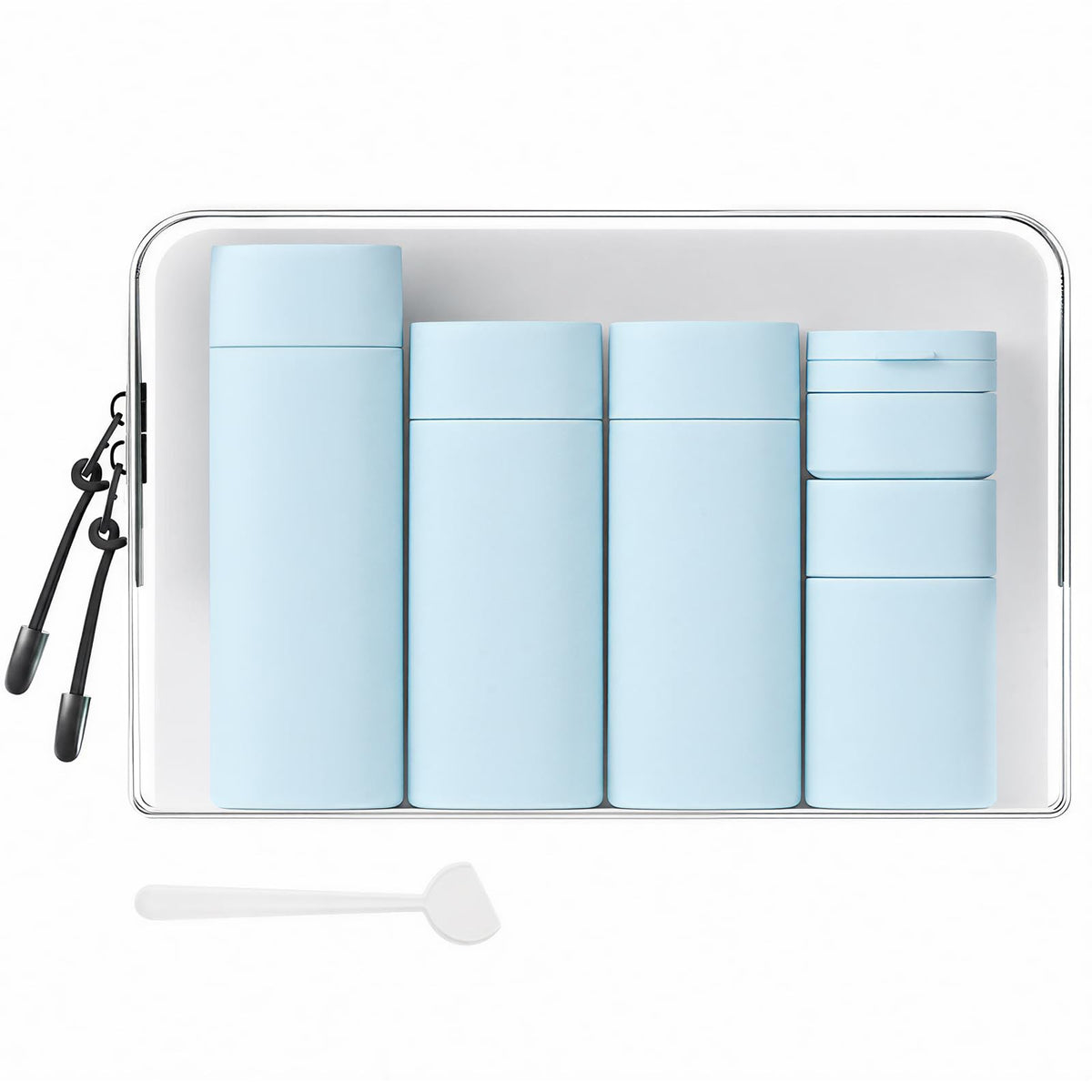 Travel Bottles for Toiletries, 5 Pack Travel Size Containers, TSA Approved Leak Proof - Silicone Toiletry Containers with Clear Bag for Shampoo, Conditioner & Lotion, Travel Essentials