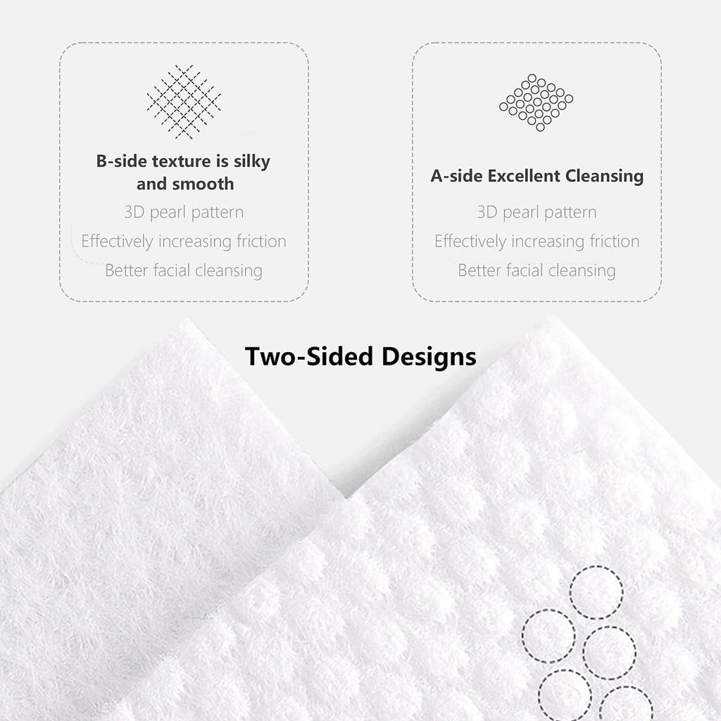 Face Towels Disposable Cotton Facial Towels,Biodegradable,100 Count | Soft Dry Facial Tissue, Drying Tissue for Skin Care, Makeup Remover, Disposable Face Cloths for Washing