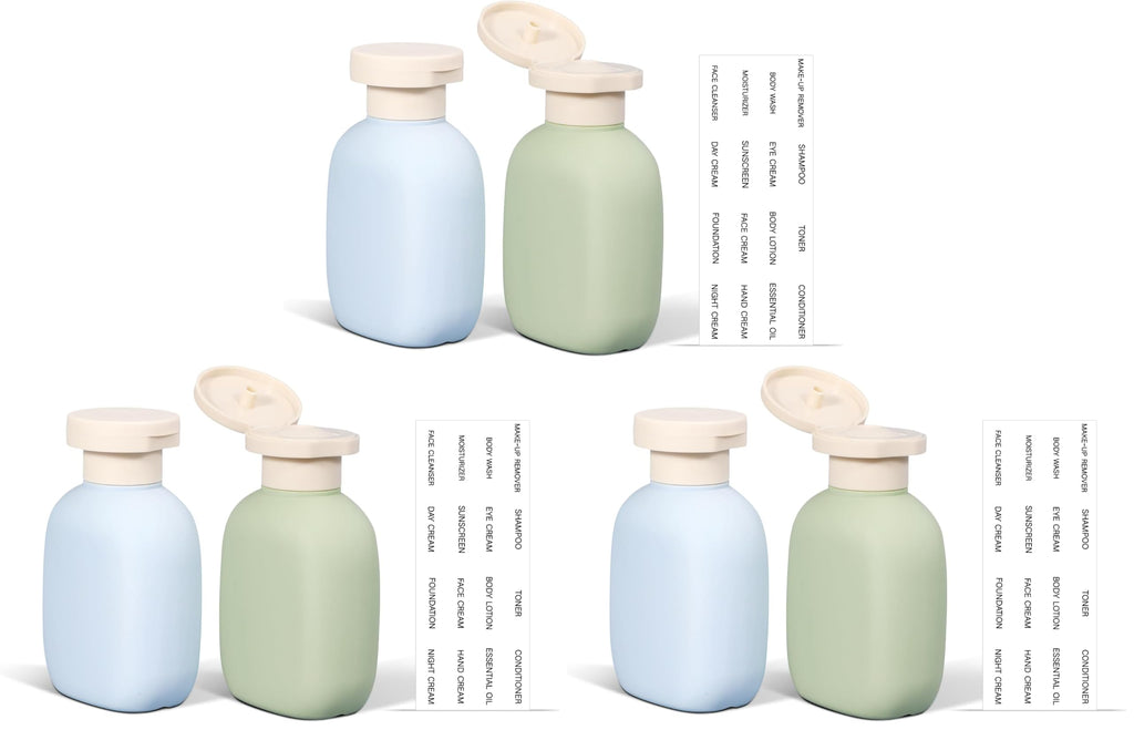 ASEVAT 3.4oz Travel Bottle with Flip Cap, Leak Proof Squeeze Bottles, Refillable Plastic Travel Containers for Creams, Lotion, Foundation, Shampoo, Conditioner