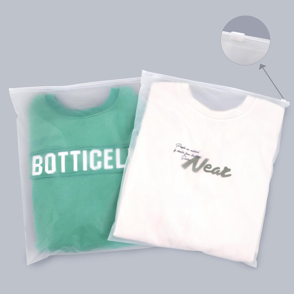 10x13 Inch Plastic Clothing Shipping Bags Frosted 100Pcs No Vent Holes | Shirt Bags for Shipping Clothes Travel Storage Small Businesses Plastic Shipping Bags for Shirts Underwear Documents