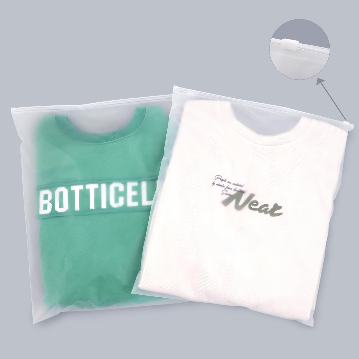 10x13 Inch Plastic Clothing Shipping Bags Frosted 100Pcs No Vent Holes | Shirt Bags for Shipping Clothes Travel Storage Small Businesses Plastic Shipping Bags for Shirts Underwear Documents