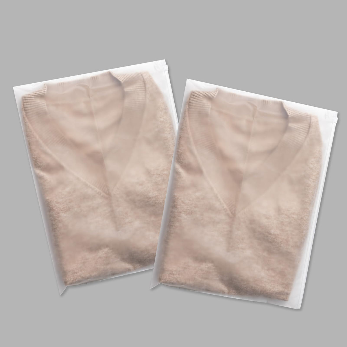 25Pcs 13x10 Inch Clothes Packing Bags Bathing Suit Bags No Vent Holes | Frosted Resealable Clothing Bags Plastic Packaging Stroage for Travel Small Business Organizer for Shirts Delicate Garments