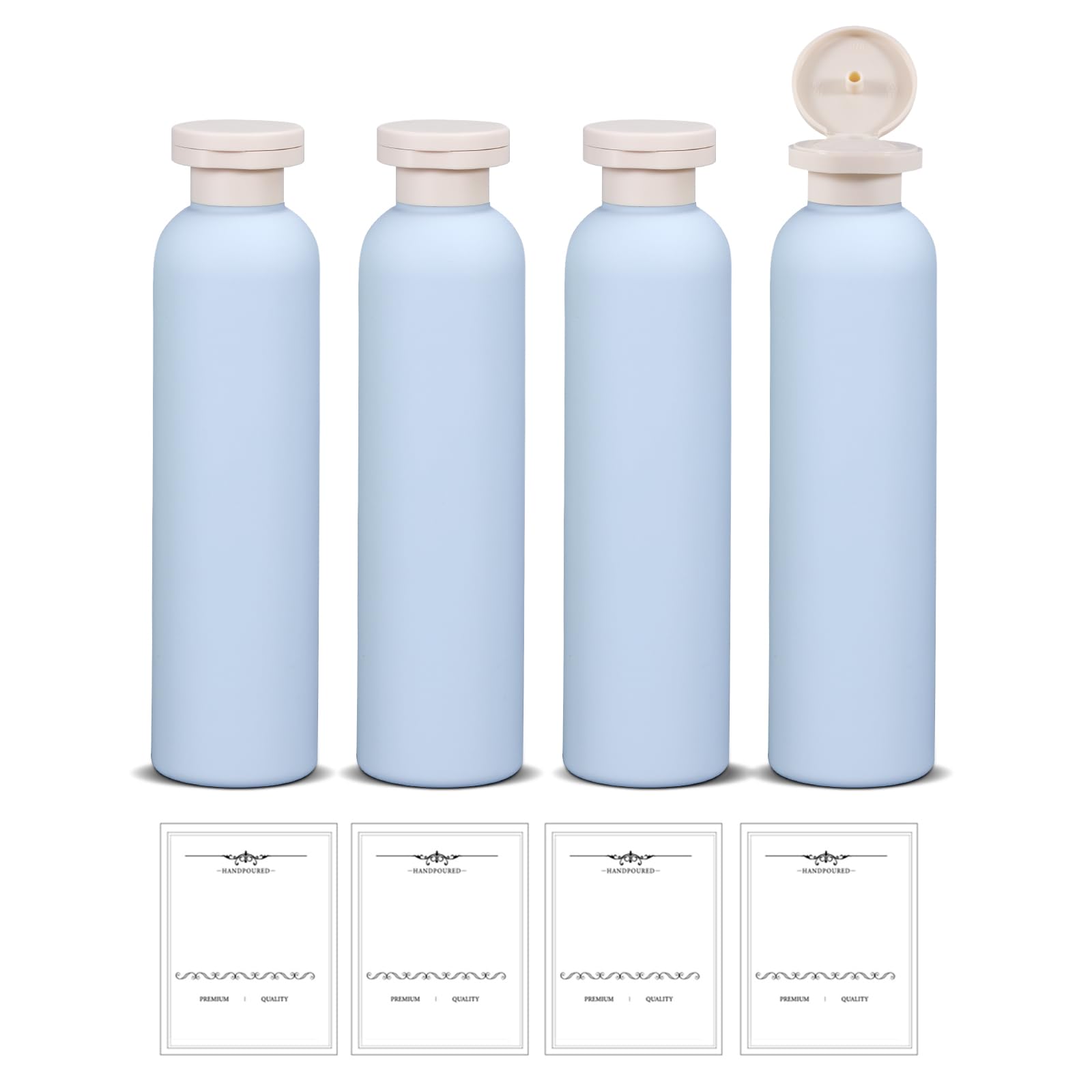 ASEVAT3.4oz 3Pcs Green Plastic Refillable Travel Shampoo and Conditioner Bottles Plastic Refillable Travel Shampoo Bottles with Flip Cap Shampoo and Conditioner Dispenser
