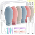 DEWSENSI 20 Pack Travel Bottles for Toiletries, Travel Size Containers Kit | TSA Approved, Leak Proof, Plastic, Refillable Travel Accessories for Shampoo Conditioner Lotion Liquids