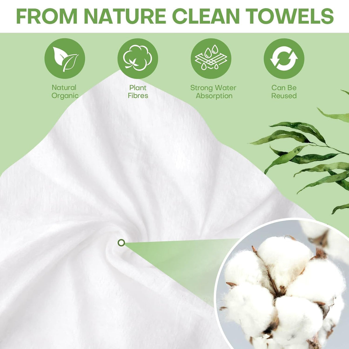 Compressed Towel Tablets 100 Count, Disposable Face Towels for Travel, Thick Soft Washcloths, Compact Coin Tissues for Skin Care, Gym, Camping, Home, 9 x 7.8 in