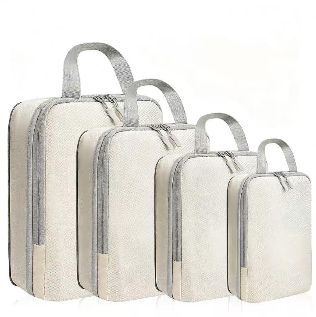 LANSKLBD 6/8 Set Packing Cubes for Suitcases Travel Luggage Packing Organizers,Travel Accessories Essentials Luggage Organizer with Shoe/Tioletry/Laundry Bag (Beige, 6 set)