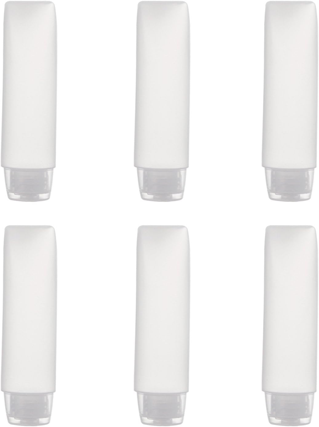 OTO 6 Pack Travel Size Plastic Squeeze Bottles for Liquids, 30ml/1 Fl. Oz TSA Approved Makeup Toiletry Cosmetic Containers