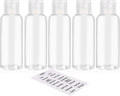 DNSEN 5 Pack 3.4oz Empty Plastic Travel Bottles for Toiletries TSA Approved Leak Proof Squeezable Travel Size Containers Travel Essentials Accessories, clear