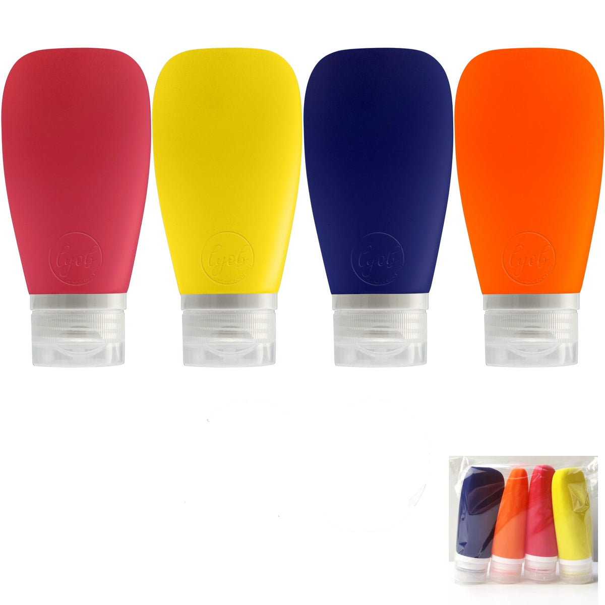 Travel Bottles for Toiletries, TSA Approved 3oz (90ml) Leak Proof Silicone Refillable Squeeze Travel Size Containers BPA Free for Cleansers, Lotions, Shampoo 3-pk (Black-Gray-White)