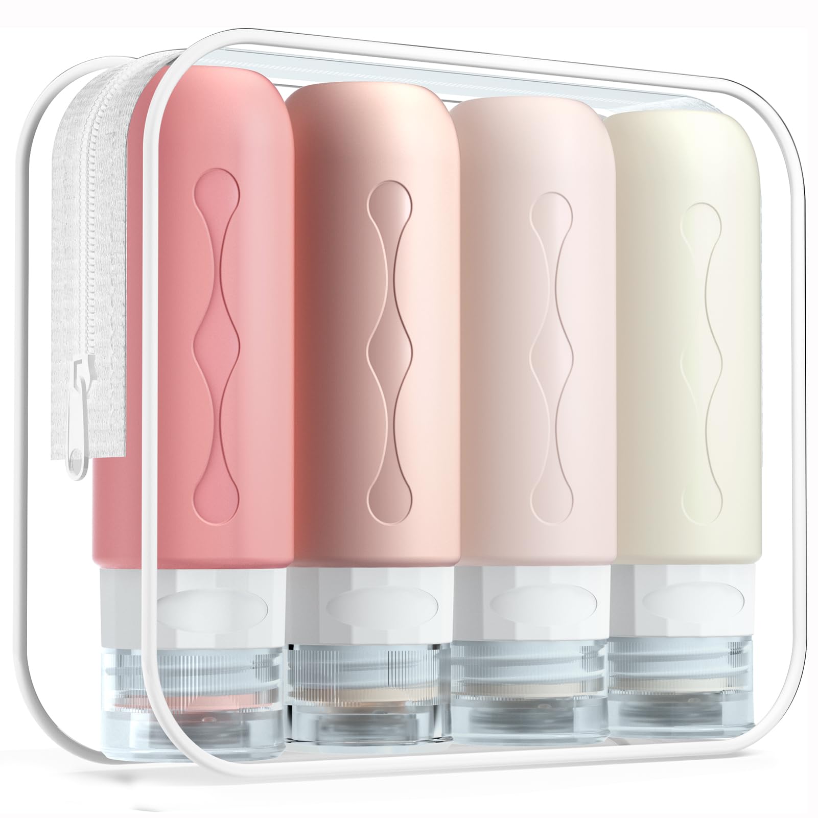 Gemice Travel Bottles for Toiletries, Tsa Approved, Travel Size Containers, BPA Free Leak Proof Tubs Refillable Liquid Accessories for Cometic Shampoo and Lotion Soap