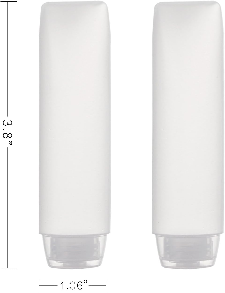 OTO 6 Pack Travel Size Plastic Squeeze Bottles for Liquids, 30ml/1 Fl. Oz TSA Approved Makeup Toiletry Cosmetic Containers