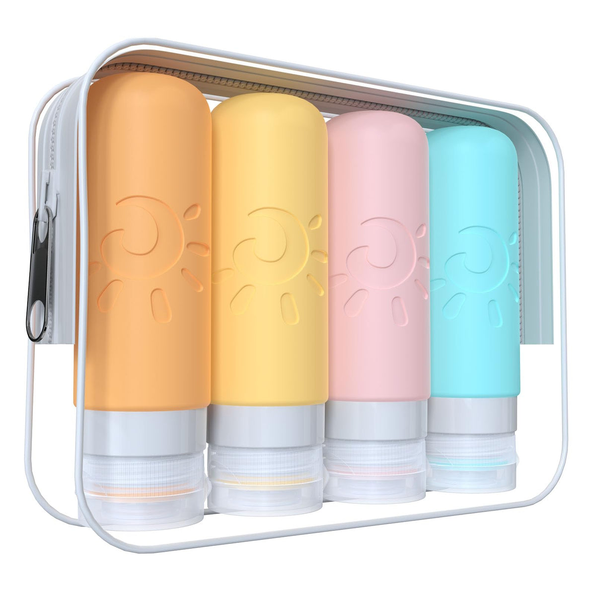 Zafit Travel Bottles for Toiletries, TSA Approved Travel Containers 3oz Leak Proof Travel Tubs Refillable Liquid Travel Accessories for Shampoo Conditioner Lotion Body Wash(Multicolored C)