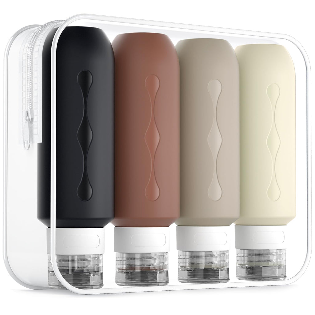 Gemice Travel Bottles for Toiletries, Tsa Approved, Travel Size Containers, BPA Free Leak Proof Tubs Refillable Liquid Accessories for Cometic Shampoo and Lotion Soap
