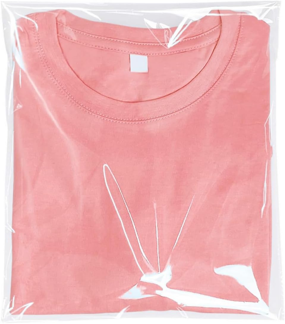 100 Pieces (9x12 Inch) Clear Plastic Bags for Packaging, Clothing & T-Shirts Strong Packing Self Adhesive Cellophane Bag