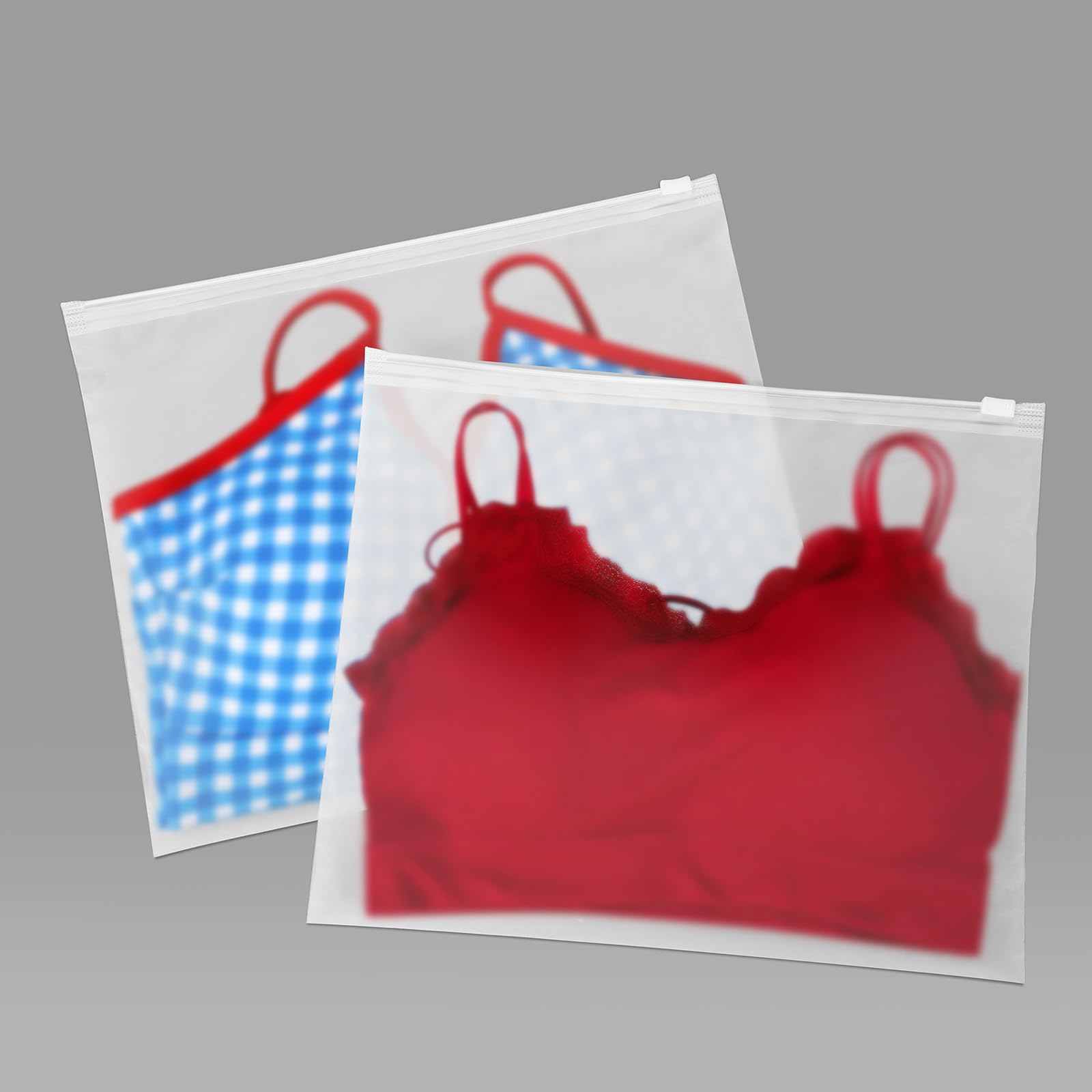 25Pcs 13x10 Inch Clothes Packing Bags Bathing Suit Bags No Vent Holes | Frosted Resealable Clothing Bags Plastic Packaging Stroage for Travel Small Business Organizer for Shirts Delicate Garments