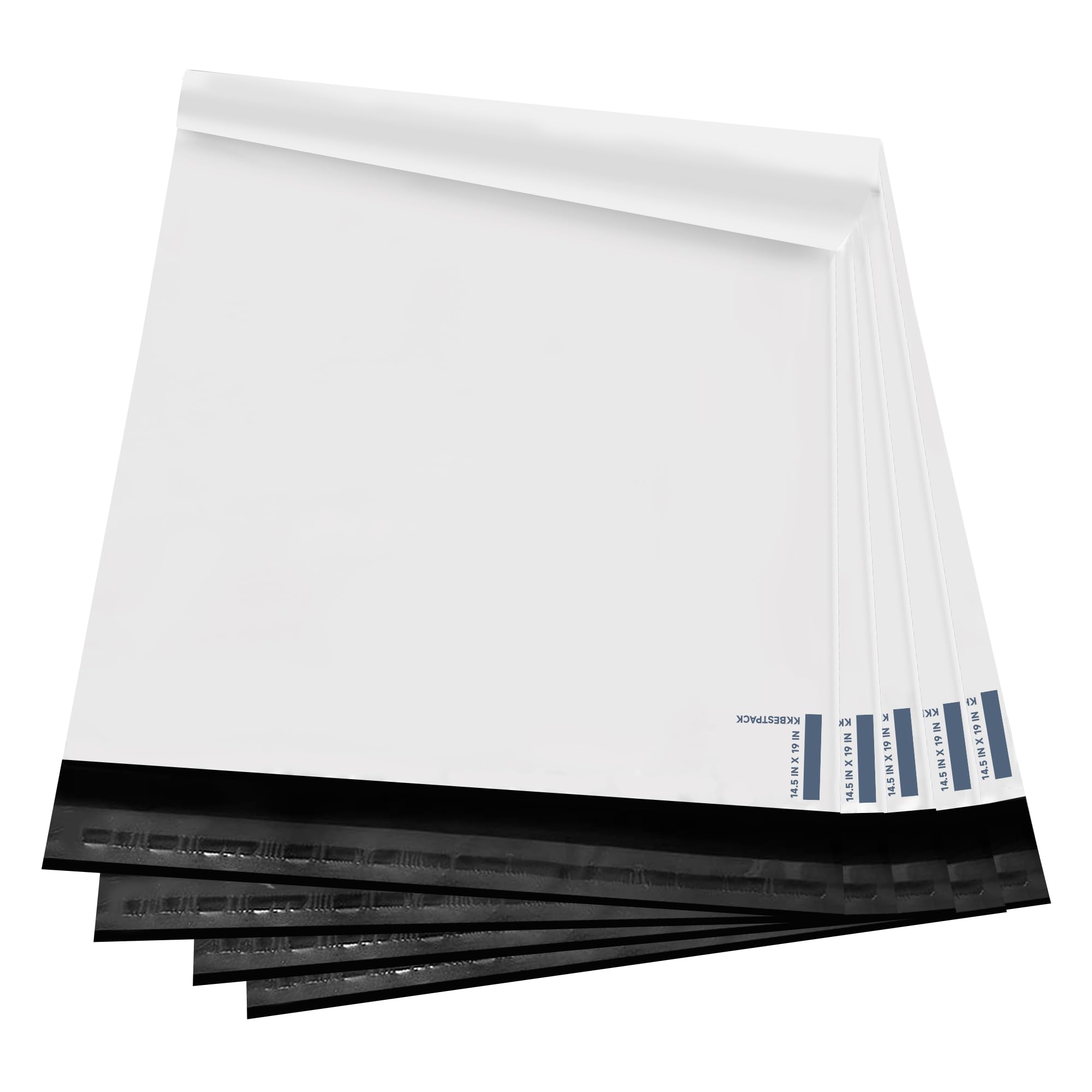 White Poly Mailers 14.5x19 in, Shipping Bags, 100 Pcs | Mailer bags for shipping clothes and large shipping envelopes for packing shirts, hoodies, and apparel.