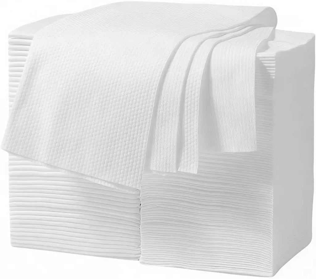 100PCS Disposable Towel, 28" ×12" Disposable Hair Towel for Spa Travel | Soft Absorbent Hair Drying Towels, Durable Lint-Free Travel Towels for Beauty Salon, Barber Shop, Gym, Bulk Clients Towels